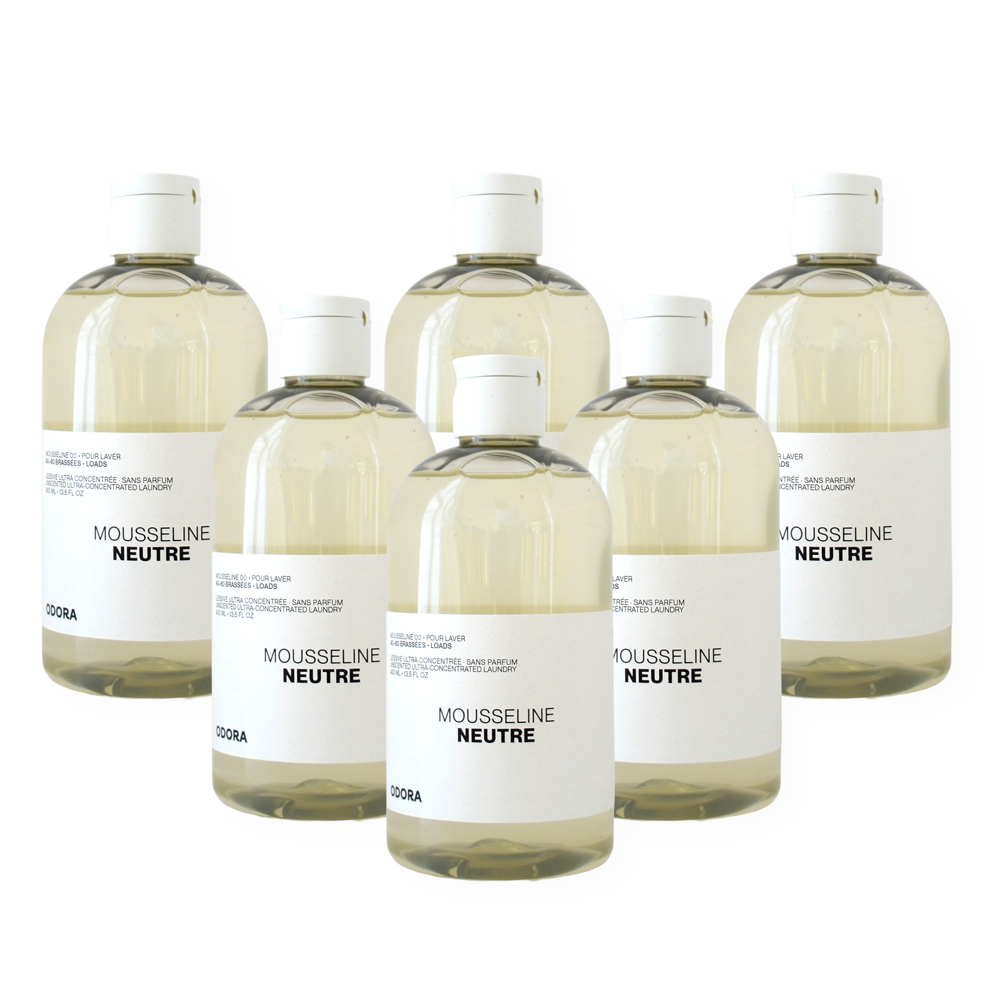 MOUSSELINE™ – Lessive ultra concentrée 4× (Neutre) - 6 bouteilles